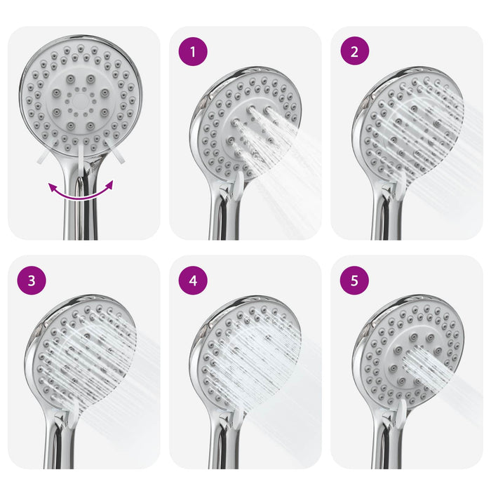 Set Sistem Duș Crom 71 cm Oţel inoxidabil - WALTI WALTI