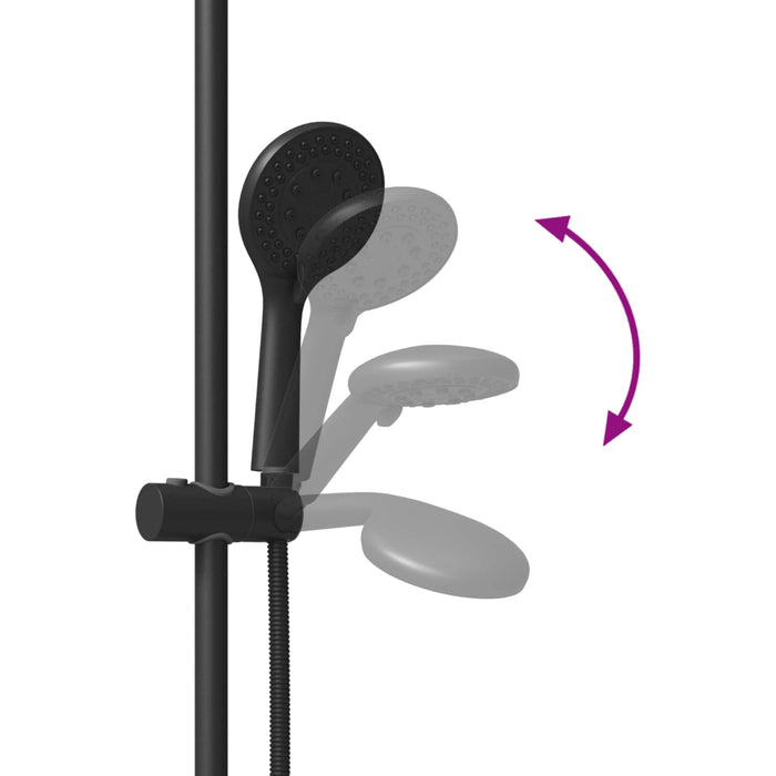 Set Sistem Duș Negru 71 cm Oţel inoxidabil - WALTI WALTI
