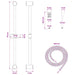 Set Sistem Duș Crom 70 cm Oţel inoxidabil - WALTI WALTI