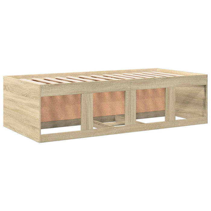 Cadru de pat cu depozitare cu sertar Stejar Sonoma 80 x 200 cm WALTI