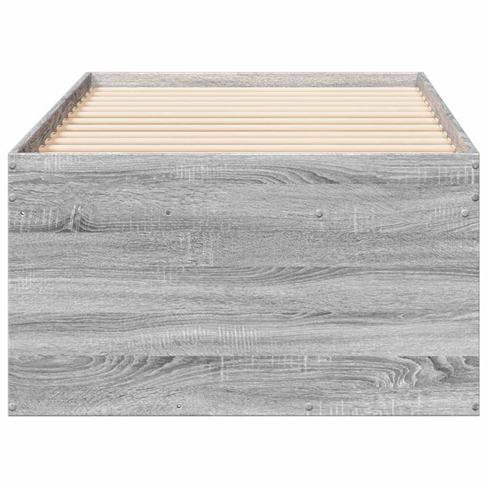 Cadru de pat cu depozitare cu sertar Sonoma gri 80 x 200 cm WALTI
