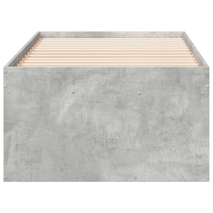 Cadru de pat cu depozitare Gri Beton 80 x 200 cm Lemn prelucrat WALTI