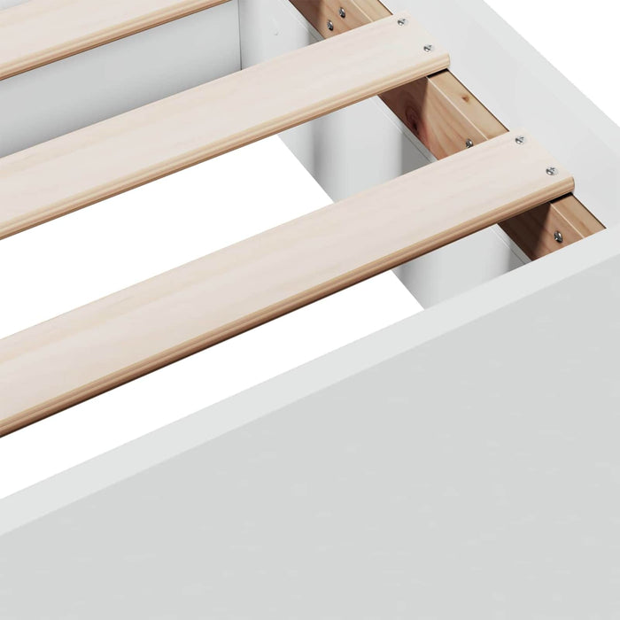 Cadru de pat cu depozitare Alb 80 x 200 cm Lemn prelucrat WALTI