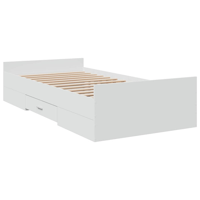 Cadru de pat cu depozitare Alb 80 x 200 cm Lemn prelucrat WALTI