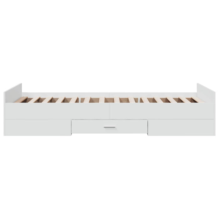 Cadru de pat cu depozitare Alb 80 x 200 cm Lemn prelucrat WALTI