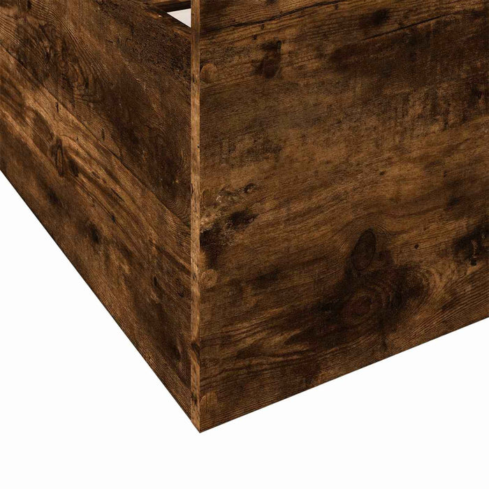 Cadru de pat cu depozitare cu sertar Stejar fumuriu 80 x 200 cm WALTI