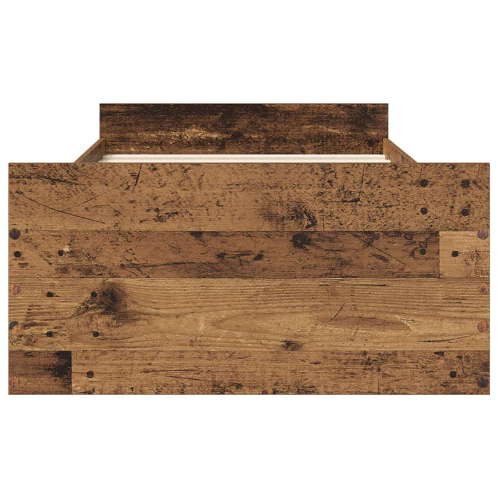 Cadru de pat cu depozitare cu sertar Lemn vechi 80 x 200 cm WALTI