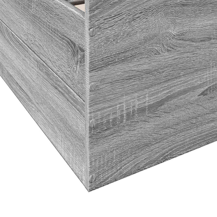 Cadru de pat cu depozitare cu sertar Sonoma gri 80 x 200 cm WALTI