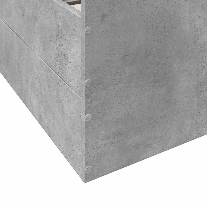 Cadru de pat cu depozitare Gri Beton 80 x 200 cm Lemn prelucrat WALTI