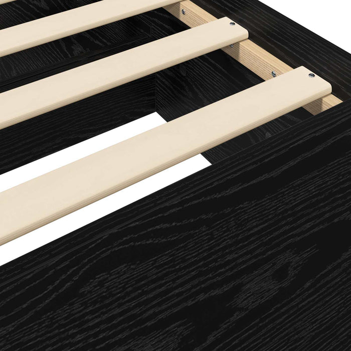 Cadru de pat cu depozitare cu sertar Stejar Negru 80 x 200 cm WALTI