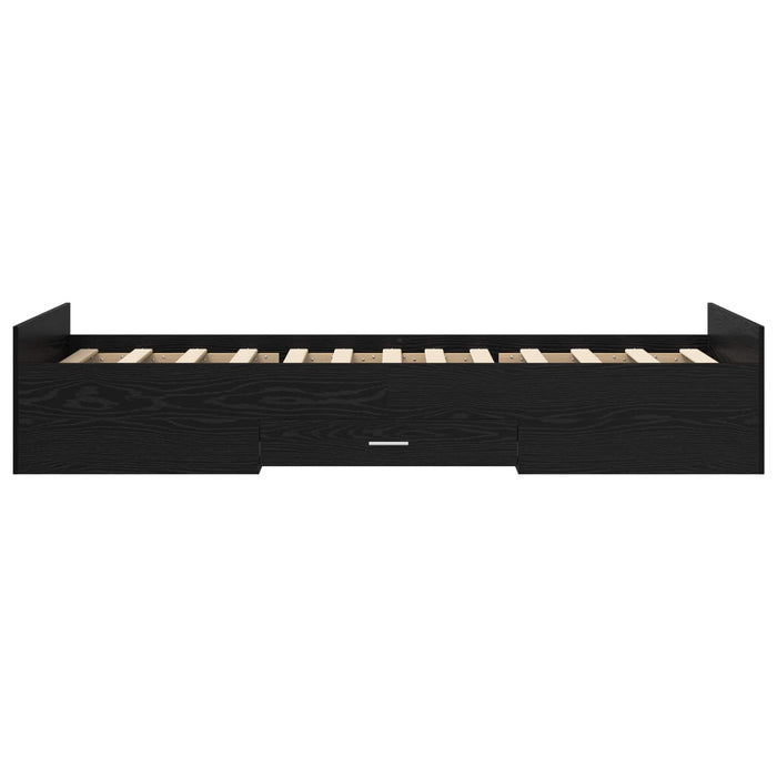 Cadru de pat cu depozitare cu sertar Stejar Negru 80 x 200 cm WALTI