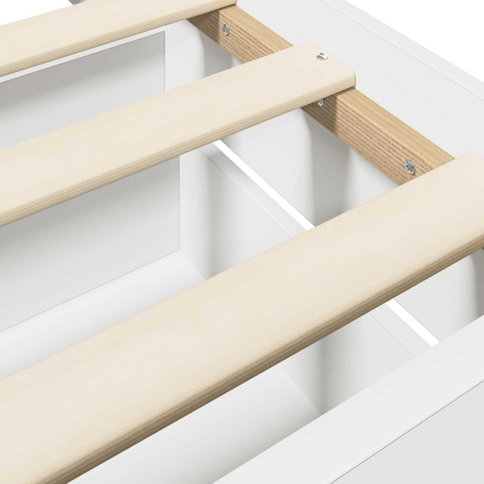 Cadru de pat cu depozitare Alb 80 x 200 cm Lemn prelucrat WALTI