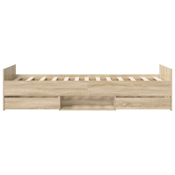 Cadru de pat cu depozitare Stejar Sonoma 80 x 200 cm WALTI