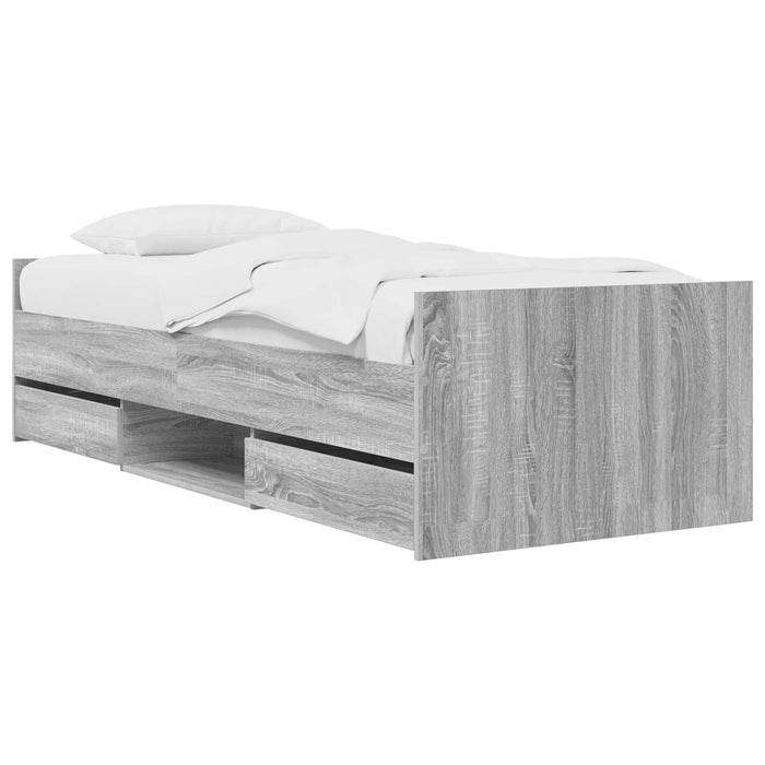 Cadru de pat cu depozitare Sonoma gri 80 x 200 cm WALTI