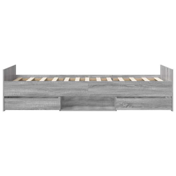 Cadru de pat cu depozitare Sonoma gri 80 x 200 cm WALTI
