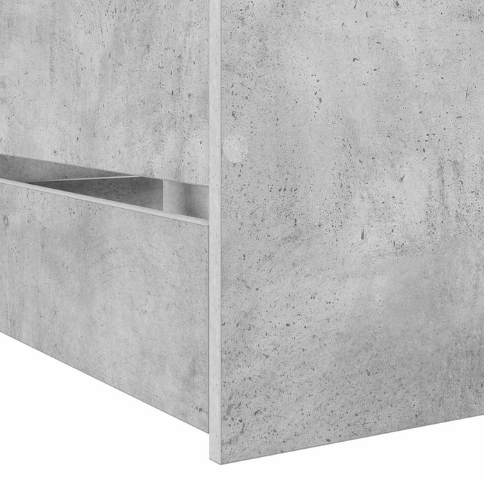 Cadru de pat cu depozitare Gri Beton 80 x 200 cm Lemn prelucrat WALTI