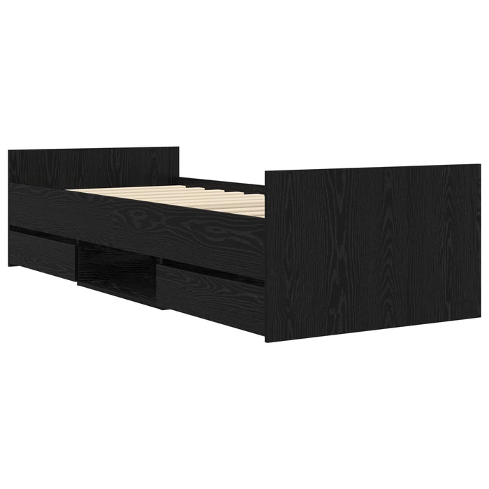 Cadru de pat cu depozitare Stejar Negru 80 x 200 cm WALTI