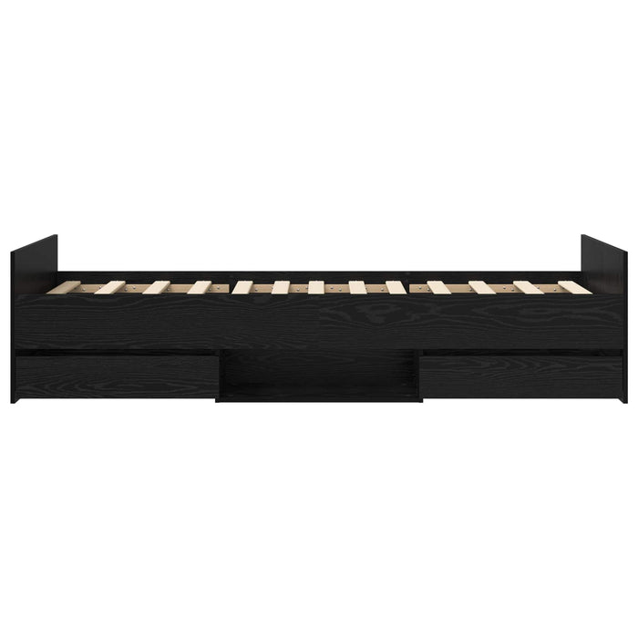 Cadru de pat cu depozitare Stejar Negru 80 x 200 cm WALTI