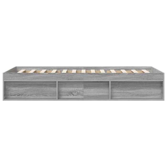 Cadru de pat cu depozitare cu raft Sonoma gri 80 x 200 cm WALTI