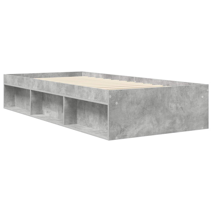 Cadru de pat cu depozitare Gri Beton 80 x 200 cm Lemn prelucrat WALTI