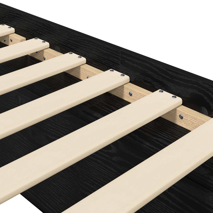 Cadru de pat cu depozitare cu raft Stejar Negru 80 x 200 cm WALTI