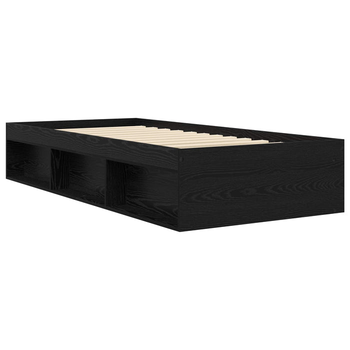 Cadru de pat cu depozitare cu raft Stejar Negru 80 x 200 cm WALTI