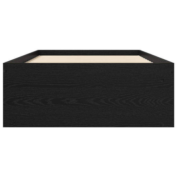 Cadru de pat cu depozitare cu raft Stejar Negru 80 x 200 cm WALTI