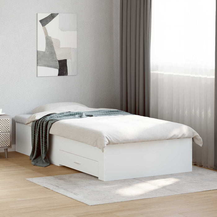 Cadru de pat cu depozitare Alb 80 x 200 cm Lemn prelucrat WALTI