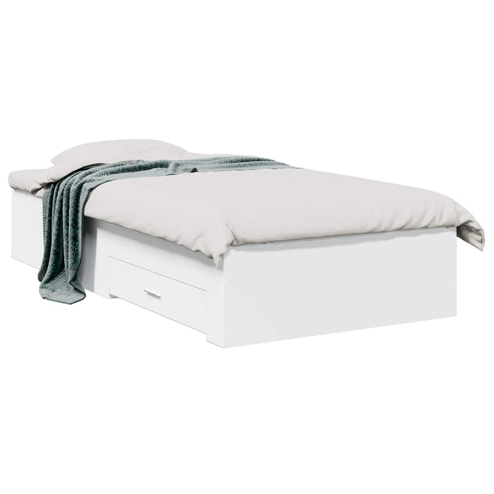 Cadru de pat cu depozitare Alb 80 x 200 cm Lemn prelucrat WALTI