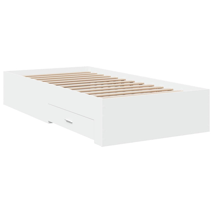 Cadru de pat cu depozitare Alb 80 x 200 cm Lemn prelucrat WALTI