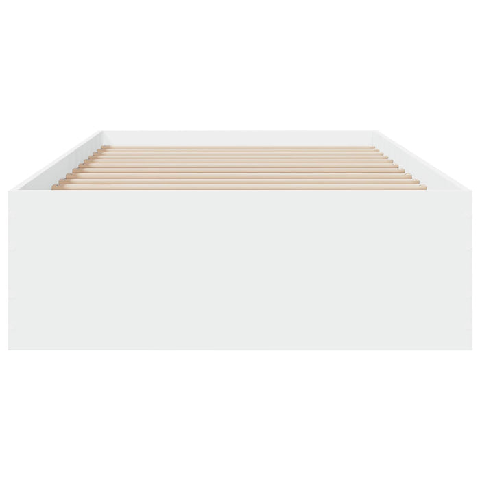 Cadru de pat cu depozitare Alb 80 x 200 cm Lemn prelucrat WALTI