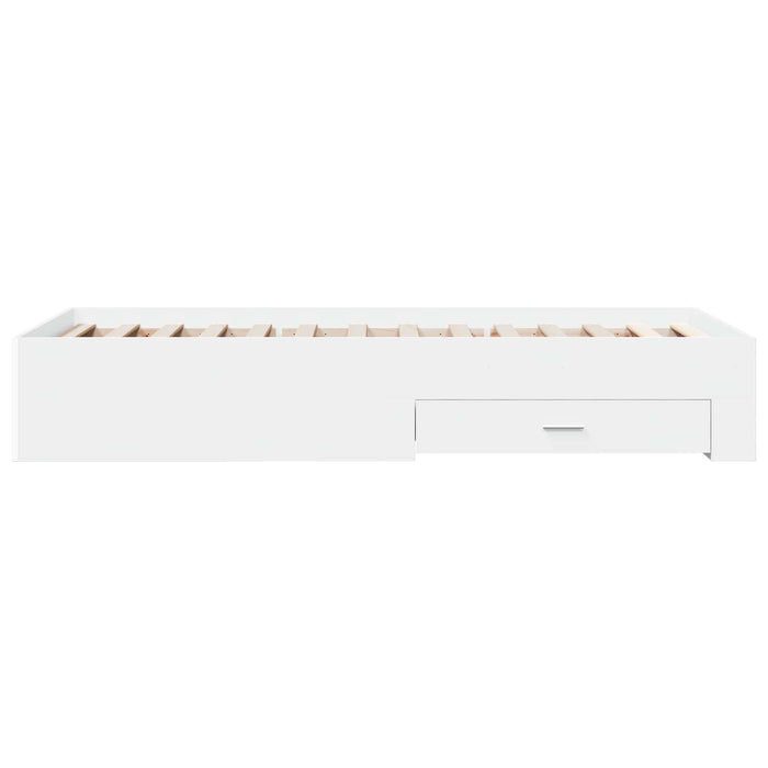 Cadru de pat cu depozitare Alb 80 x 200 cm Lemn prelucrat WALTI