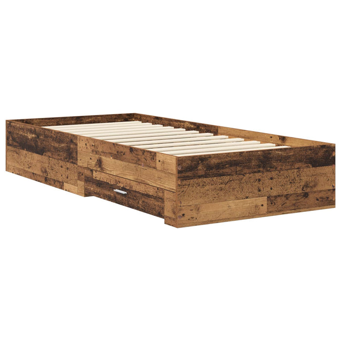 Cadru de pat cu depozitare Lemn vechi 80 x 200 cm WALTI