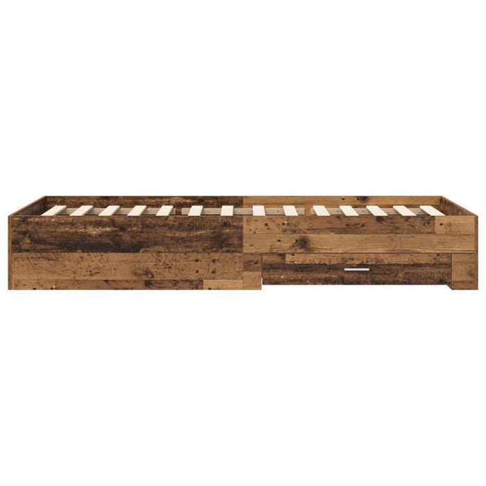 Cadru de pat cu depozitare Lemn vechi 80 x 200 cm WALTI