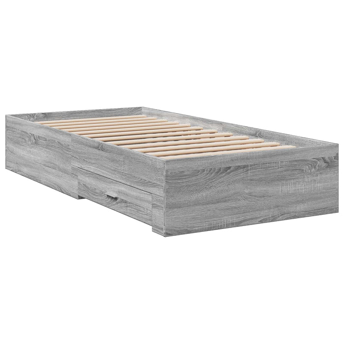 Cadru de pat cu depozitare Sonoma gri 80 x 200 cm WALTI