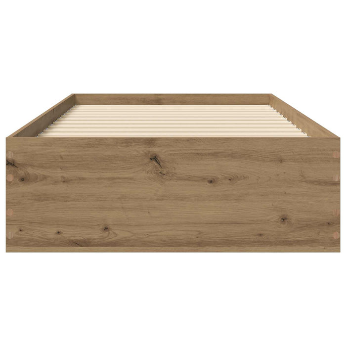 Cadru de pat cu depozitare Stejar artizanal 80 x 200 cm WALTI