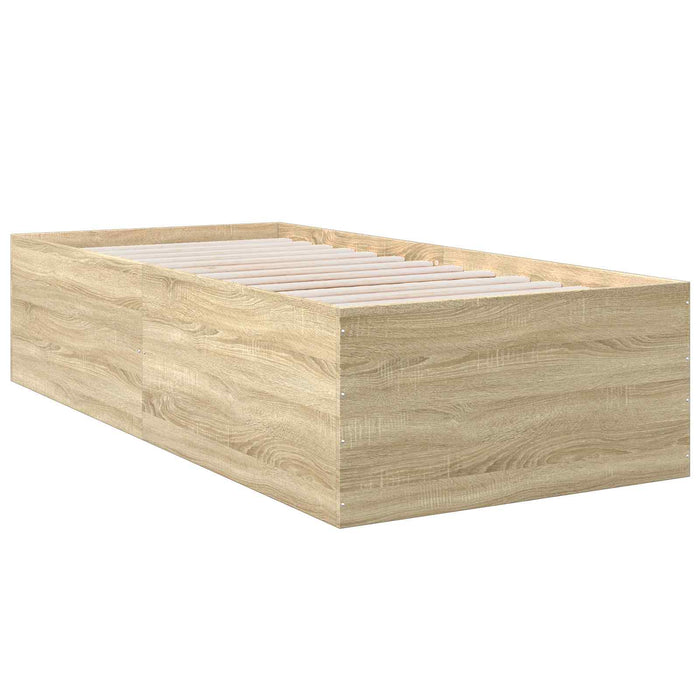 Cadru de pat la sol Stejar Sonoma 80 x 200 cm Lemn prelucrat WALTI