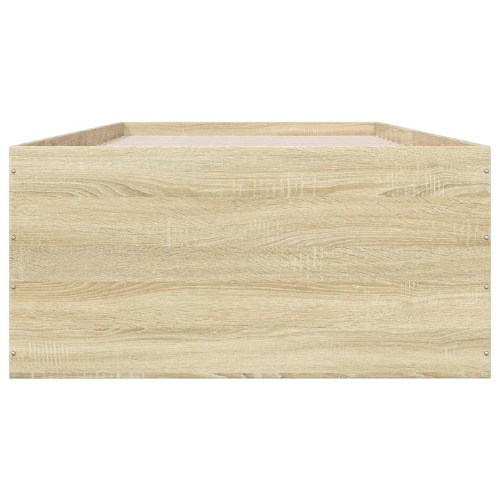 Cadru de pat la sol Stejar Sonoma 80 x 200 cm Lemn prelucrat WALTI