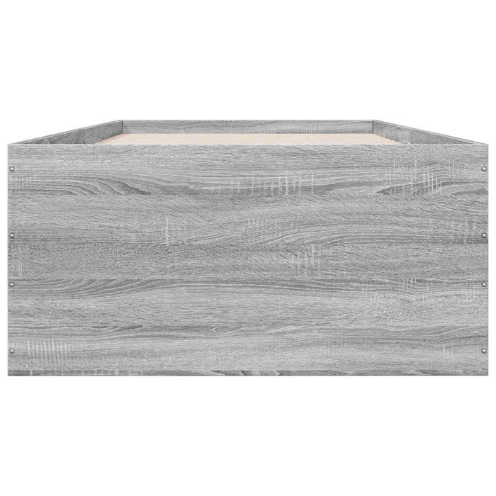 Cadru de pat la sol Sonoma gri 80 x 200 cm Lemn prelucrat WALTI