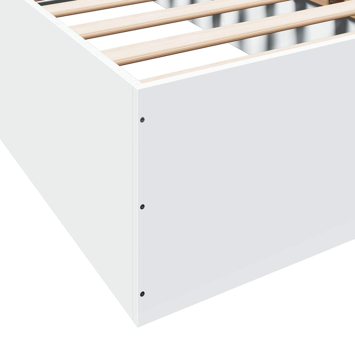 Cadru de pat la sol Alb 80 x 200 cm Lemn prelucrat WALTI