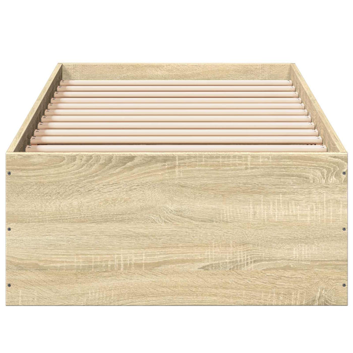 Cadru de pat la sol Stejar Sonoma 80 x 200 cm Lemn prelucrat WALTI