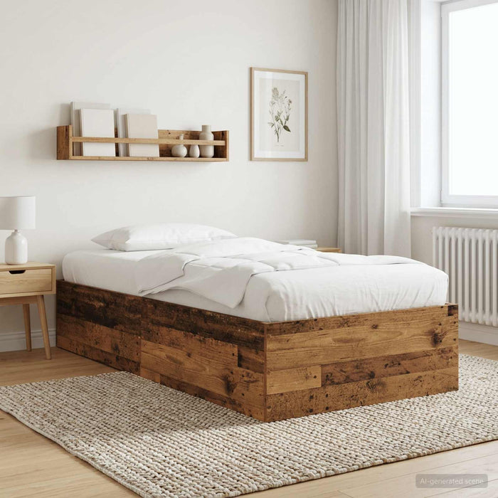 Cadru de pat la sol Lemn vechi 80 x 200 cm Lemn prelucrat WALTI
