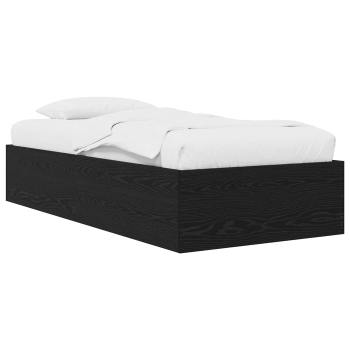 Cadru de pat la sol Stejar Negru 80 x 200 cm Lemn prelucrat WALTI