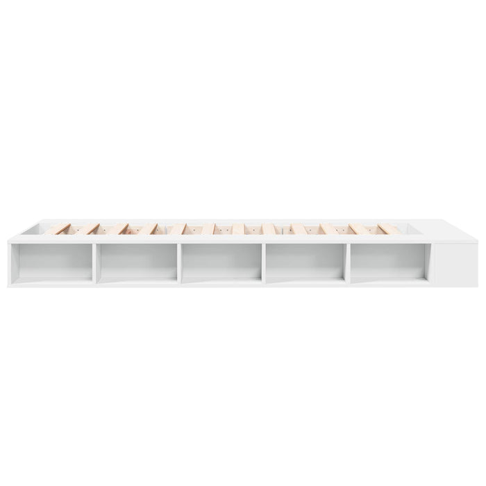 Cadru de pat cu depozitare Alb 80 x 200 cm Lemn prelucrat WALTI