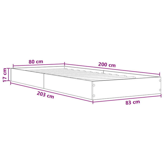 Cadru de pat cu depozitare Alb 80 x 200 cm Lemn prelucrat WALTI