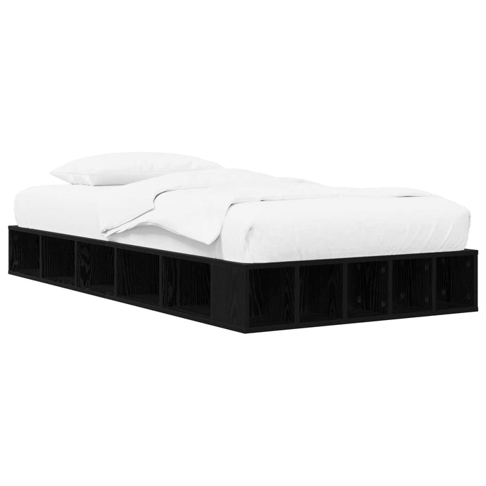 Cadru de pat cu depozitare cu raft Stejar Negru 80 x 200 cm WALTI