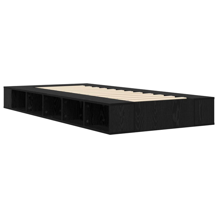 Cadru de pat cu depozitare cu raft Stejar Negru 80 x 200 cm WALTI