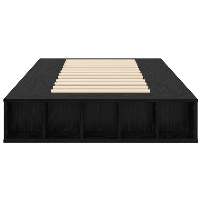 Cadru de pat cu depozitare cu raft Stejar Negru 80 x 200 cm WALTI