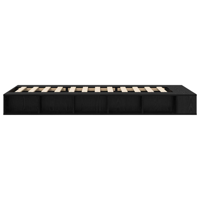Cadru de pat cu depozitare cu raft Stejar Negru 80 x 200 cm WALTI