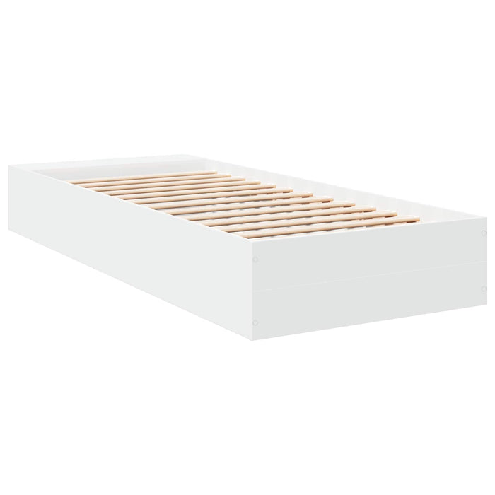 Cadru de pat cu depozitare Alb 80 x 200 cm Lemn prelucrat WALTI